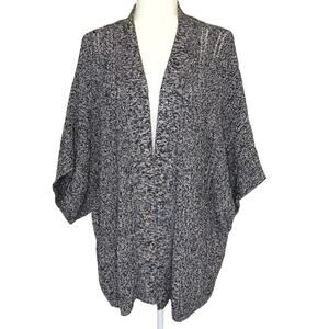 LOFT Marled Pointelle Open Cardigan